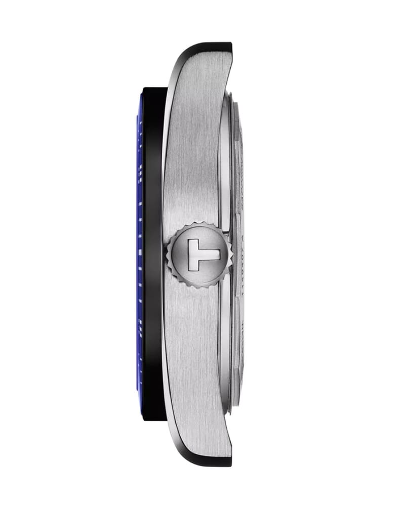 Мужские часы Tissot T149 T-Sport PR 516 T149.407.16.041.00, механизм механический с автоподзаводом, циферблат синий, браслет кожа — Изображение 2