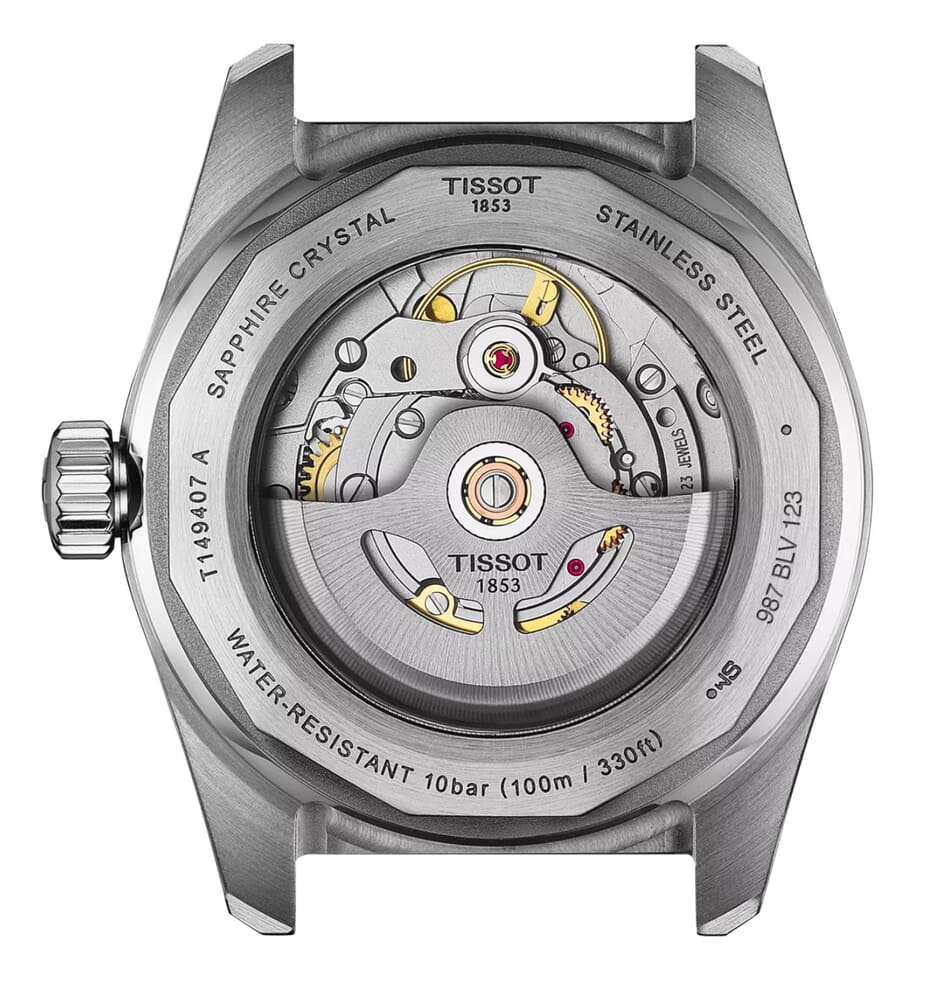 Мужские часы Tissot T149 T-Sport PR 516 T149.407.16.041.00, механизм механический с автоподзаводом, циферблат синий, браслет кожа — Изображение 3