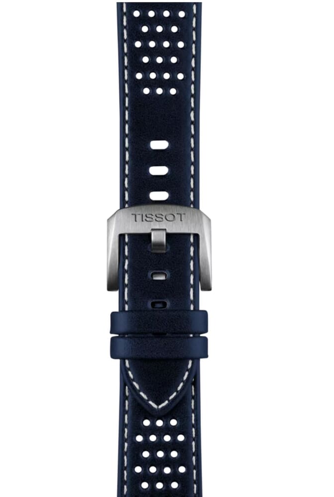 Мужские часы Tissot T149 T-Sport PR 516 T149.407.16.041.00, механизм механический с автоподзаводом, циферблат синий, браслет кожа — Изображение 4