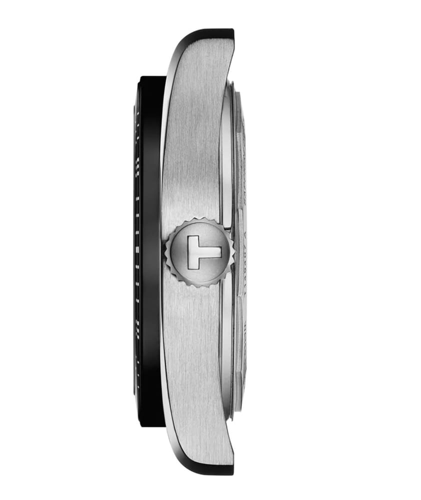 Мужские часы Tissot T149 T-Sport PR 516 T149.407.16.051.00, механизм механический с автоподзаводом, циферблат черный, браслет кожа — Изображение 2
