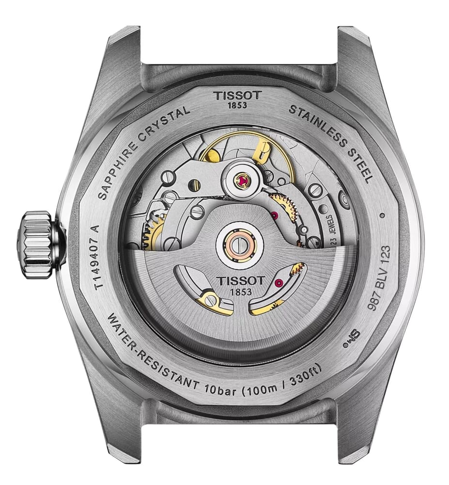 Мужские часы Tissot T149 T-Sport PR 516 T149.407.16.051.00, механизм механический с автоподзаводом, циферблат черный, браслет кожа — Изображение 3