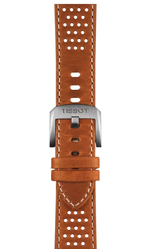 Мужские часы Tissot T149 T-Sport PR 516 T149.407.16.051.00, механизм механический с автоподзаводом, циферблат черный, браслет кожа — Изображение 4