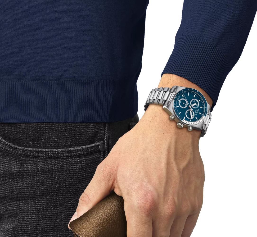 Мужские кварцевый часы Tissot T149 T-Sport PR 516 T149.417.11.041.00 синий нержавеющая сталь — Изображение 5