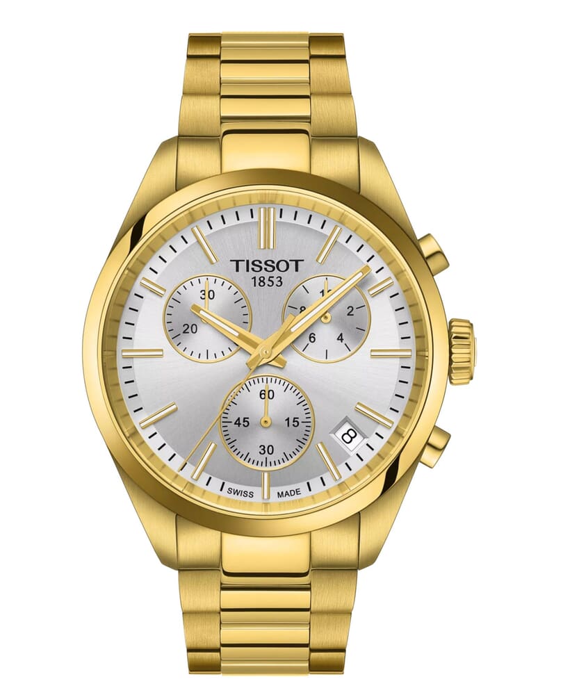 Мужские кварцевый часы Tissot T150 T-Classic PR 100 T150.417.33.031.00 серебристый нержавеющая сталь + pvd — Изображение 1