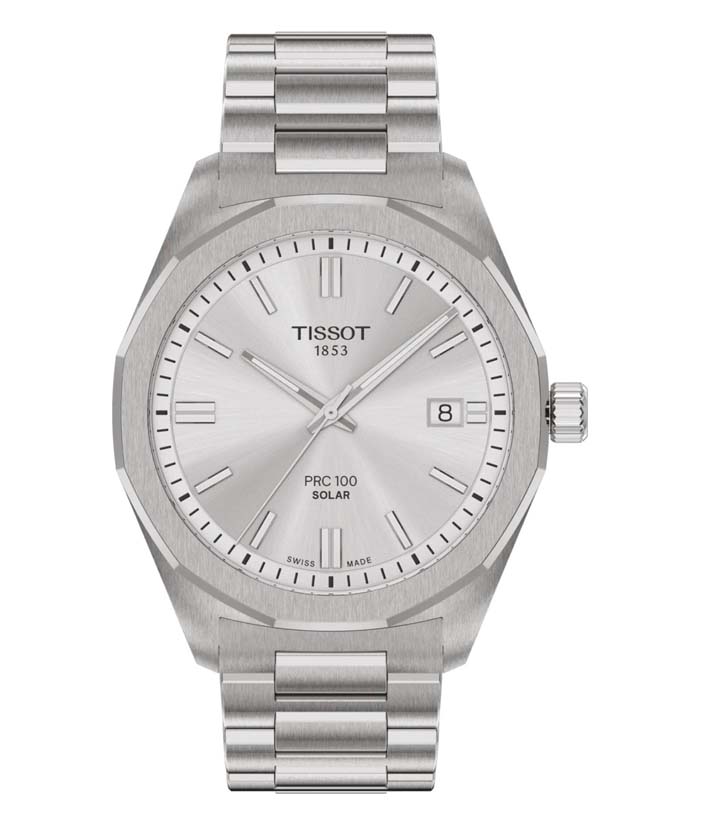 Унисекс часы Tissot T150 T-Classic PRC 100 T151.422.11.031.00, механизм кварцевый, циферблат серебристый, браслет нержавеющая сталь — Изображение 1