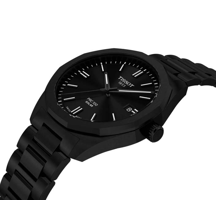 Унисекс часы Tissot T150 T-Classic PRC 100 T151.422.33.051.00, механизм кварцевый, циферблат черный, браслет нержавеющая сталь + pvd — Изображение 5
