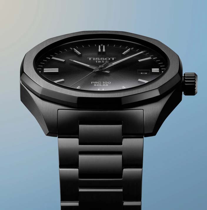 Унисекс часы Tissot T150 T-Classic PRC 100 T151.422.33.051.00, механизм кварцевый, циферблат черный, браслет нержавеющая сталь + pvd — Изображение 7