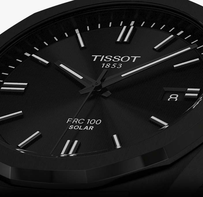 Унисекс часы Tissot T150 T-Classic PRC 100 T151.422.33.051.00, механизм кварцевый, циферблат черный, браслет нержавеющая сталь + pvd — Изображение 9
