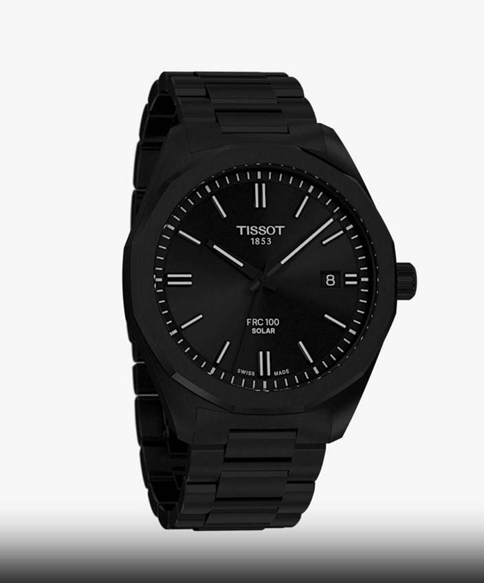 Унисекс часы Tissot T150 T-Classic PRC 100 T151.422.33.051.00, механизм кварцевый, циферблат черный, браслет нержавеющая сталь + pvd — Изображение 10