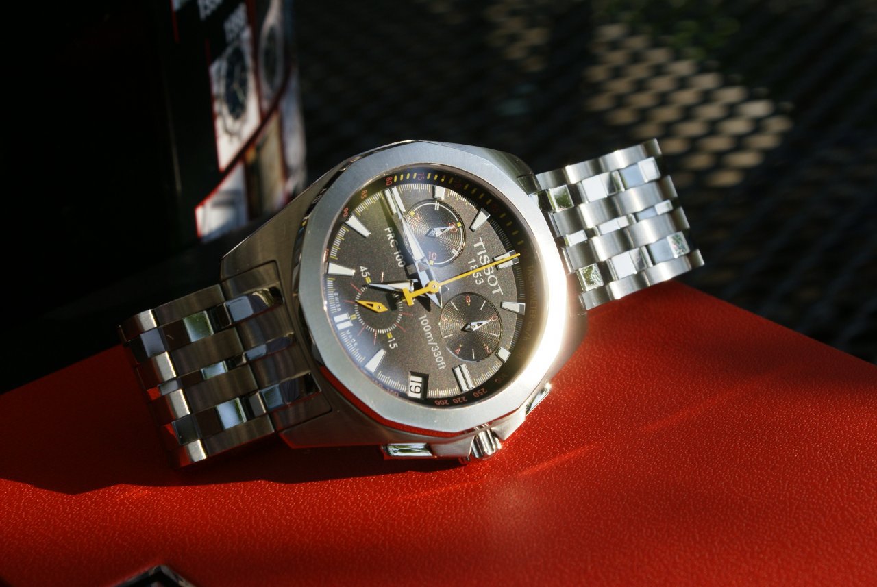 Мужские часы Tissot T008 22 T-Sport PRC 100 T22.1.686.51, механизм кварцевый хронограф, циферблат черный, браслет нержавеющая сталь — Изображение 2