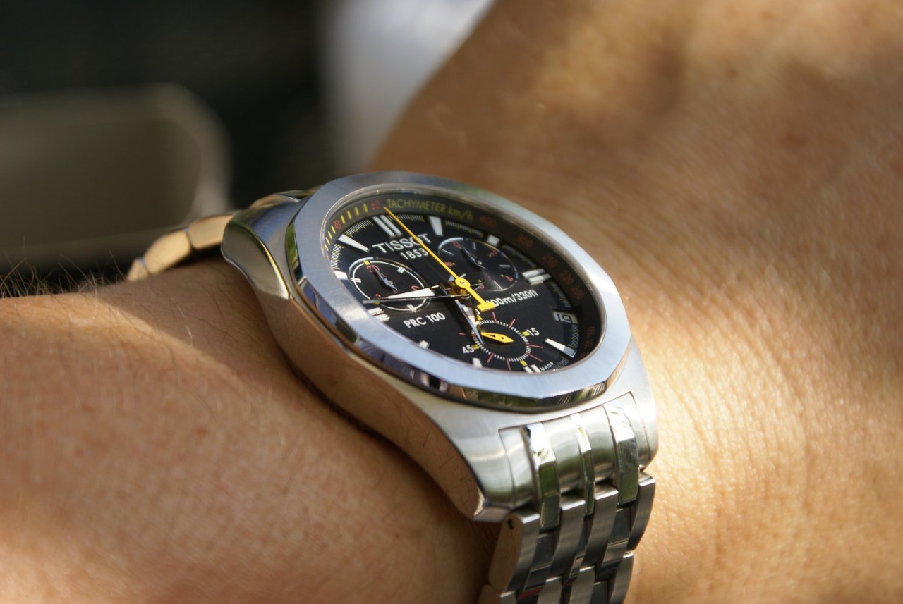 Мужские часы Tissot T008 22 T-Sport PRC 100 T22.1.686.51, механизм кварцевый хронограф, циферблат черный, браслет нержавеющая сталь — Изображение 3