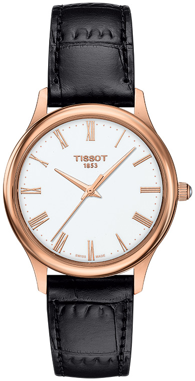 Женские кварцевый часы Tissot T926 T-Gold Excellence T926.210.76.013.00 белый кожа — Изображение 1