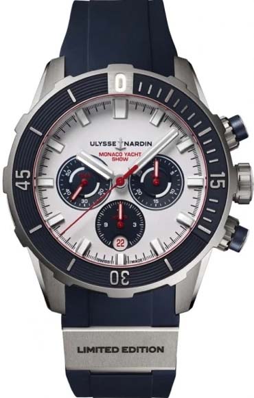 Мужские часы Ulysse Nardin Diver 1503-170LE-0A-MON_3A, механизм механический с автоподзаводом, циферблат белый, браслет каучук — Изображение 1