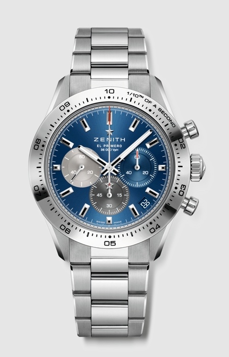 Мужские часы Zenith Chronomaster 03.3114.3600-51.M3100, механизм механический с автоподзаводом, циферблат синий, браслет нержавеющая сталь — Изображение 1