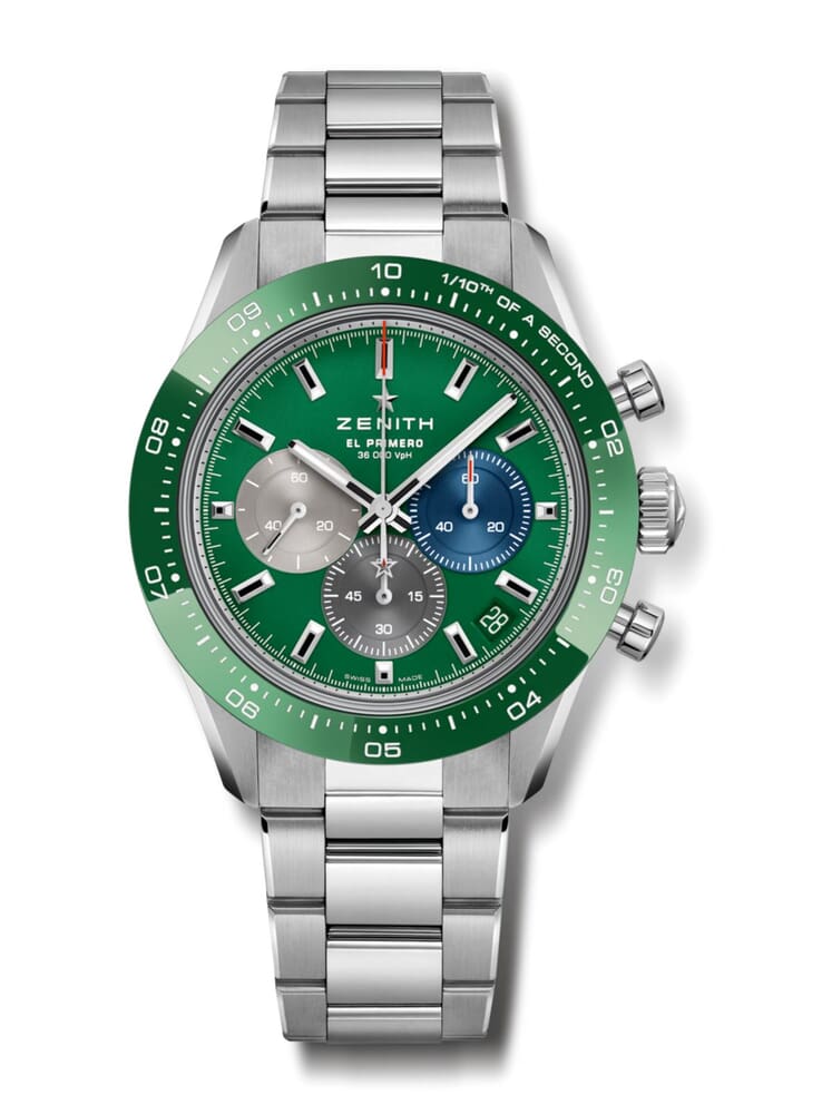 Унисекс механический с автоподзаводом часы Zenith Chronomaster 03.3119.3600-56.M3100 зеленый нержавеющая сталь — Изображение 1