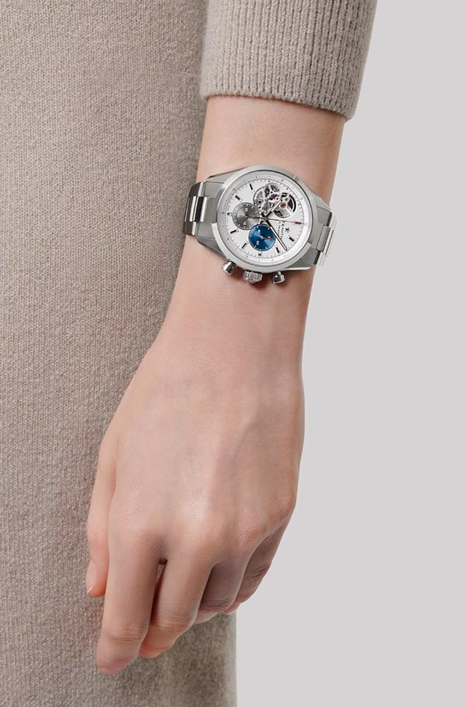 Унисекс механический с автоподзаводом часы Zenith Chronomaster 03.3300.3604-69.M3300 серебристый нержавеющая сталь — Изображение 2