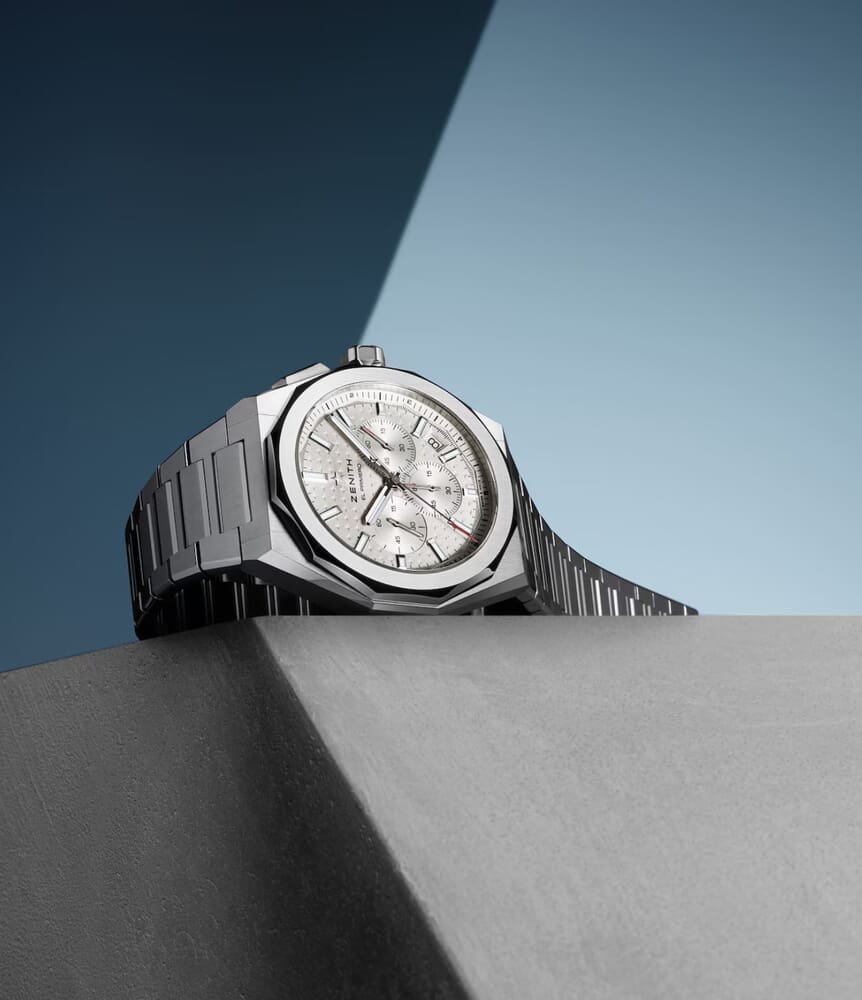 Унисекс часы Zenith Defy 03.9500.3600-01.I001, механизм механический с автоподзаводом, циферблат серебристый, браслет нержавеющая сталь — Изображение 4