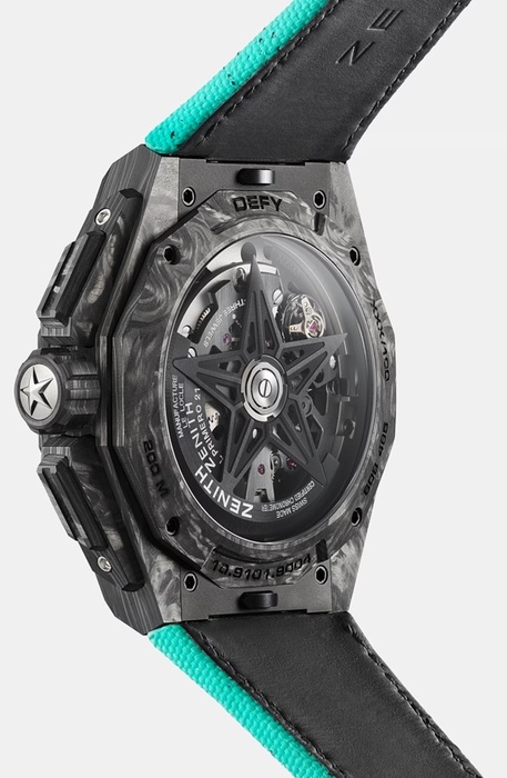 Мужские часы Zenith Defy 10.9101.9004-60.I310, механизм механический с автоподзаводом, циферблат , браслет кожа с каучуком — Изображение 2