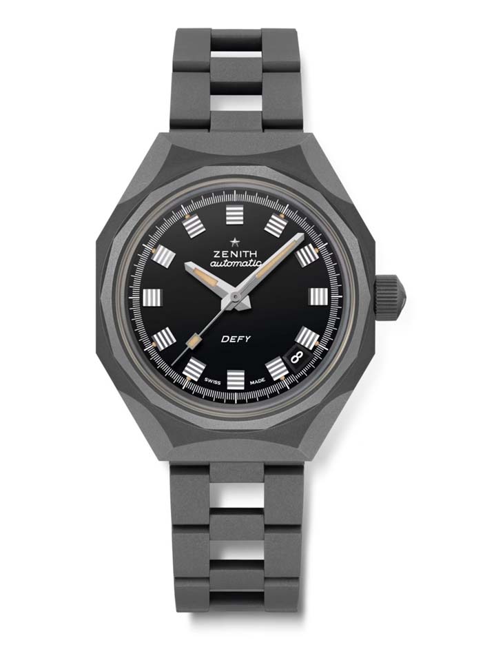 Мужские механический с автоподзаводом часы Zenith Defy 97.A3642.670-21.M3642 черный титановый браслет — Изображение 1